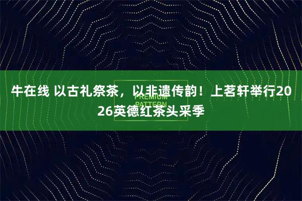 牛在线 以古礼祭茶，以非遗传韵！上茗轩举行2026英德红茶头采季